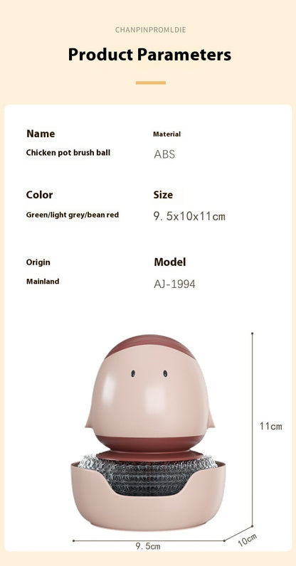 Automatic Soap-Dispensing Dishwashing Brush | Liquid-Filling Kitchen Scrubber